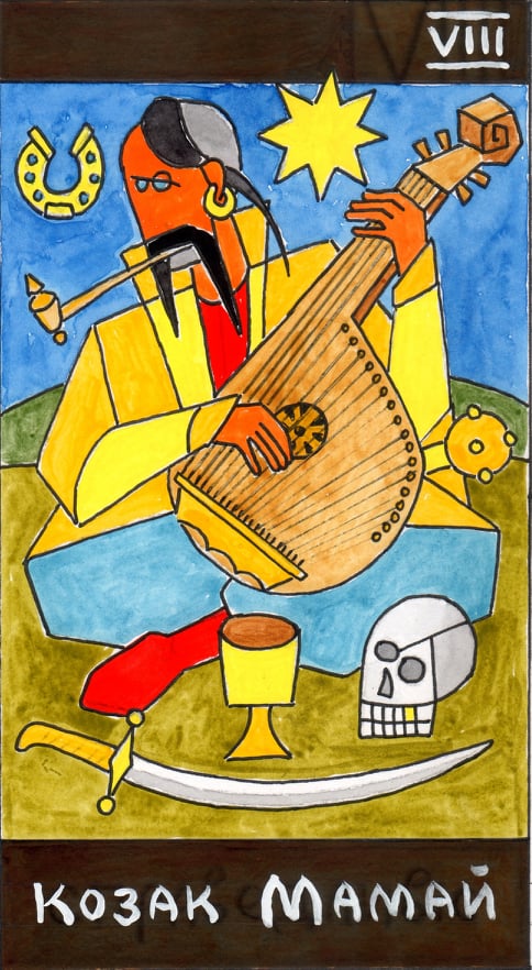 Класичне українське Таро Карта VІІІ Козак Мамай