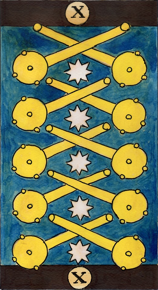 Класичне Українське Таро Десятка булав