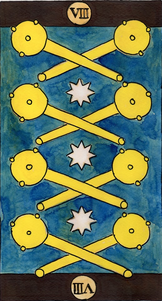 Класичне Українське Таро Вісімка булав