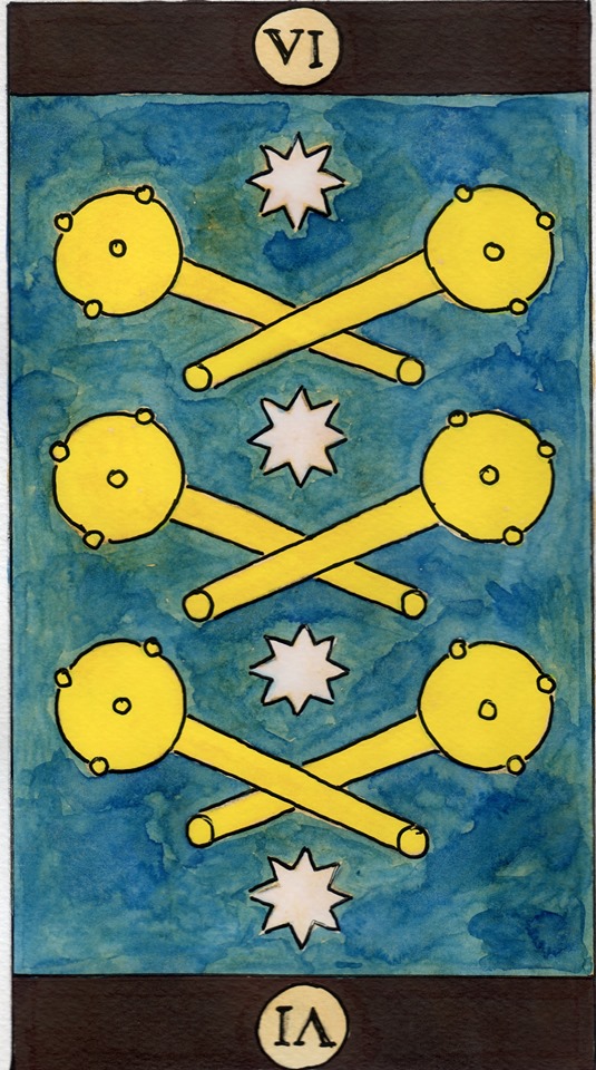 Класичне Українське Таро Шістка булав