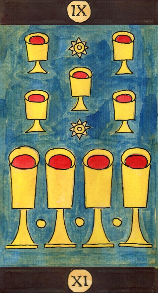 Класичне Українське Таро Дев’ятка чаш