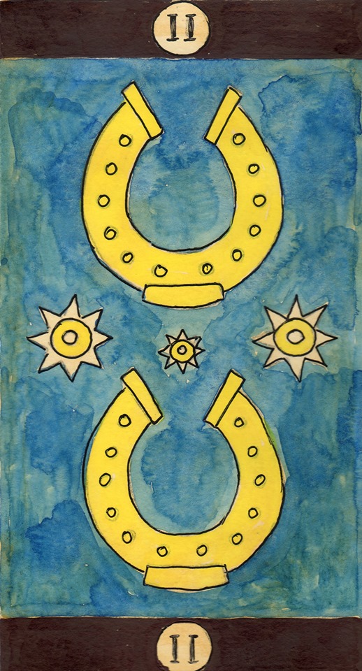 Класичне Українське Таро Двійка підков